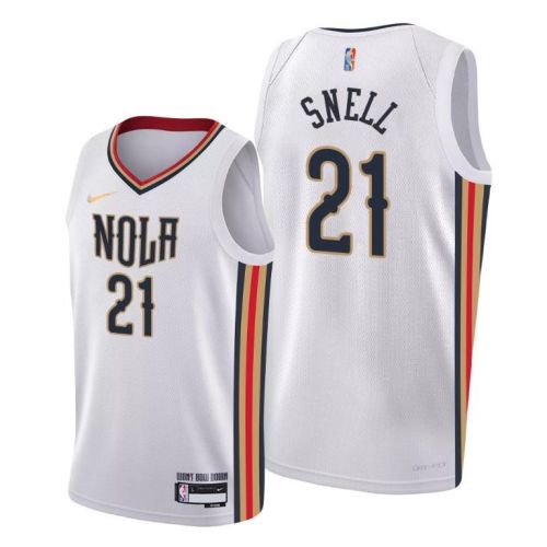 New Orleans Pelicans 21 Tony Snell 2022 Association Edition Jersey White - Men Jersey