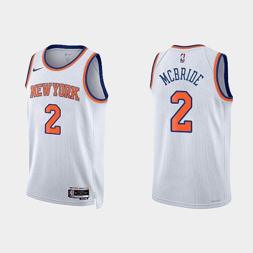 New York Knicks Miles McBride 2 2022-23 Association Edition White Men Jersey Swingman