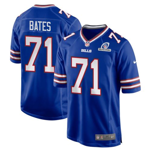 Ryan Bates 71 Buffalo Bills 2024 Divisional Patch Game Men Jersey - Royal