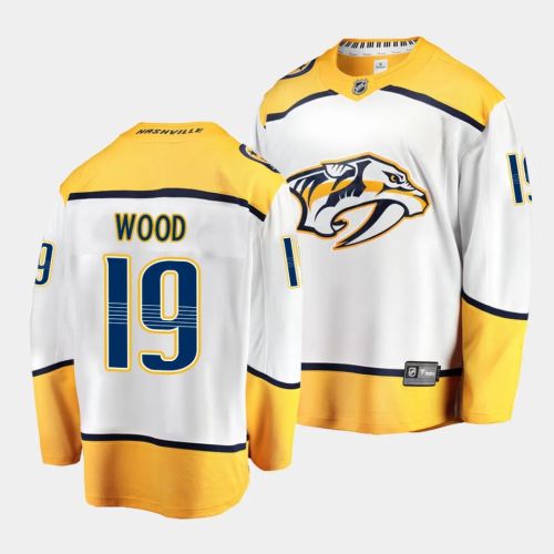 Matvei Michkov #19 Nashville Predators 2023 NHL Draft Away Men Jersey - Yellow/White