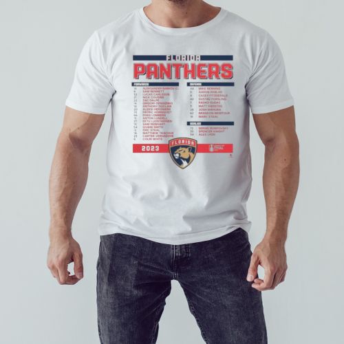 Florida Panthers Stanley Cup Final Roster 2023 T-Shirt - White