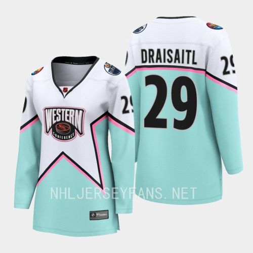 Leon Draisaitl 29 Edmonton Oilers 2023 All-Star Game Jersey White Equipment