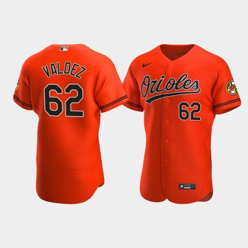 Cesar Valdez 62 Baltimore Orioles Orange Alternate Jersey Jersey