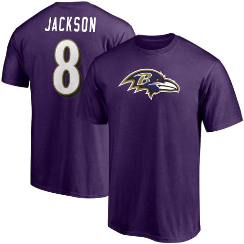 Lamar Jackson 8 Baltimore Ravens Unisex T-Shirt - Purple