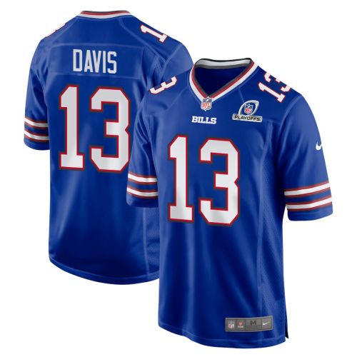 Gabe Davis 13 Buffalo Bills 2023 Playoffs Patch Game Men Jersey - Royal