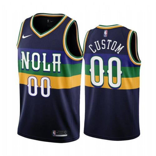 New Orleans Pelicans Custom 2022-23 City Edition Navy Jersey - Men Jersey