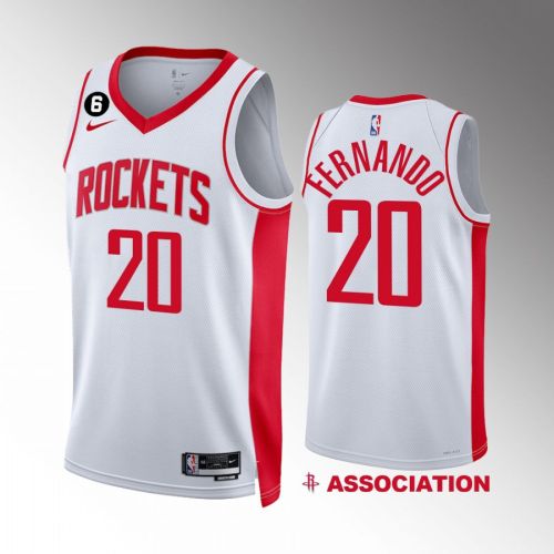 Houston Rockets Bruno Fernando 20 Association Edition 2022-23 White Jersey Swingman