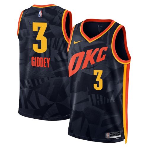 Josh Giddey 3 Oklahoma City Thunder 2023/24 City Edition Swingman Jersey - Navy