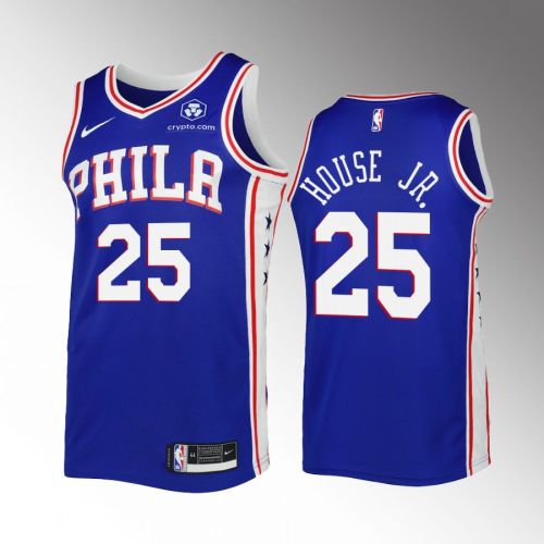 Danuel House Jr. 25 2022-23 Philadelphia 76ers Royal Icon Edition Jersey Swingman