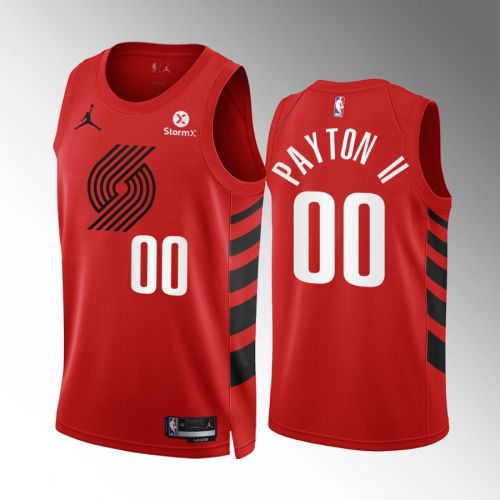 Gary Payton II 00 2022-23 Portland Trail Blazers Red Statement Edition Jersey Swingman