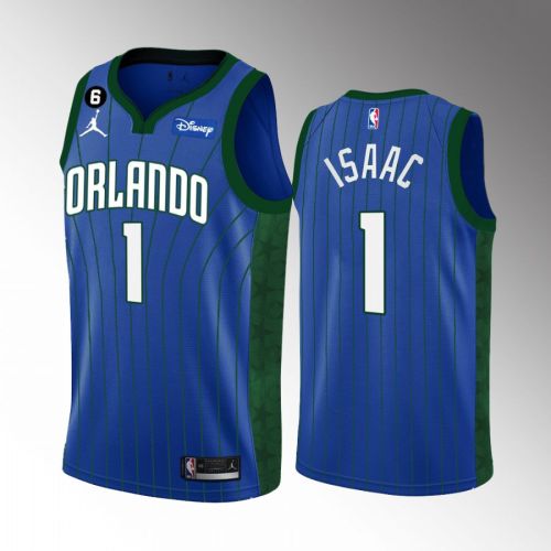 Orlando Magic 2022-23 Jonathan Isaac 1 Statement Edition Blue Jersey Swingman