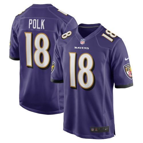 Makai Polk Baltimore Ravens Player Game Jersey - Purple