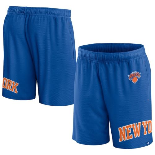 New York Knicks Blue Free Throw Mesh Shorts - Men