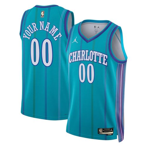 Charlotte Hornets Hardwood Classic Edition Swingman Custom Jersey - Teal