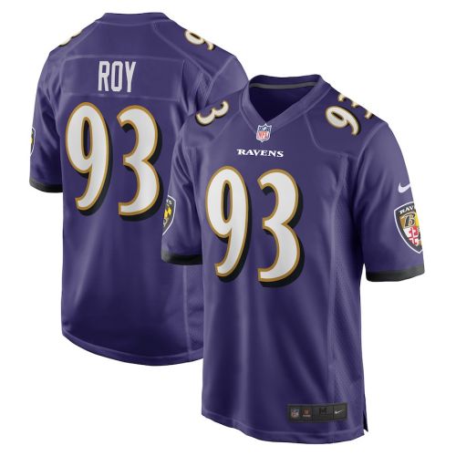 Bravvion Roy 93 Baltimore Ravens Men Game Jersey - Purple