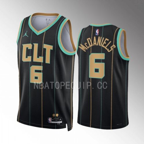 Charlotte Hornets Jalen McDaniels 6 2022-23 City Edition Black Jersey Swingman