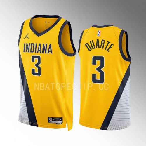 Chris Duarte 3 Indiana Pacers Yellow Statement Edition 2022-23 Jersey Swingman