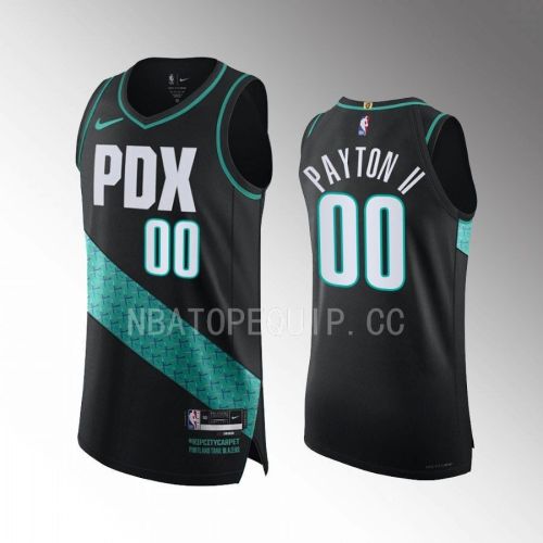 Portland Trail Blazers Gary Payton II 00 Black Jersey 2022-23 City Edition