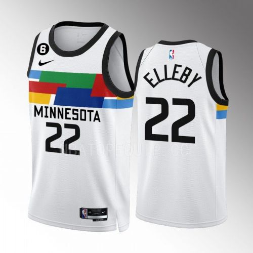 C.J. Elleby 22 Minnesota Timberwolves City Edition White Men Jersey 2022-23 Swingman