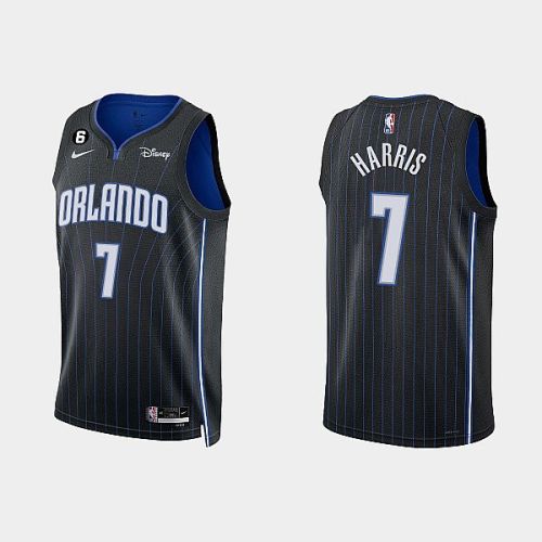 Orlando Magic 7 Kevon Harris 2022-23 Icon Edition Black Men Jersey